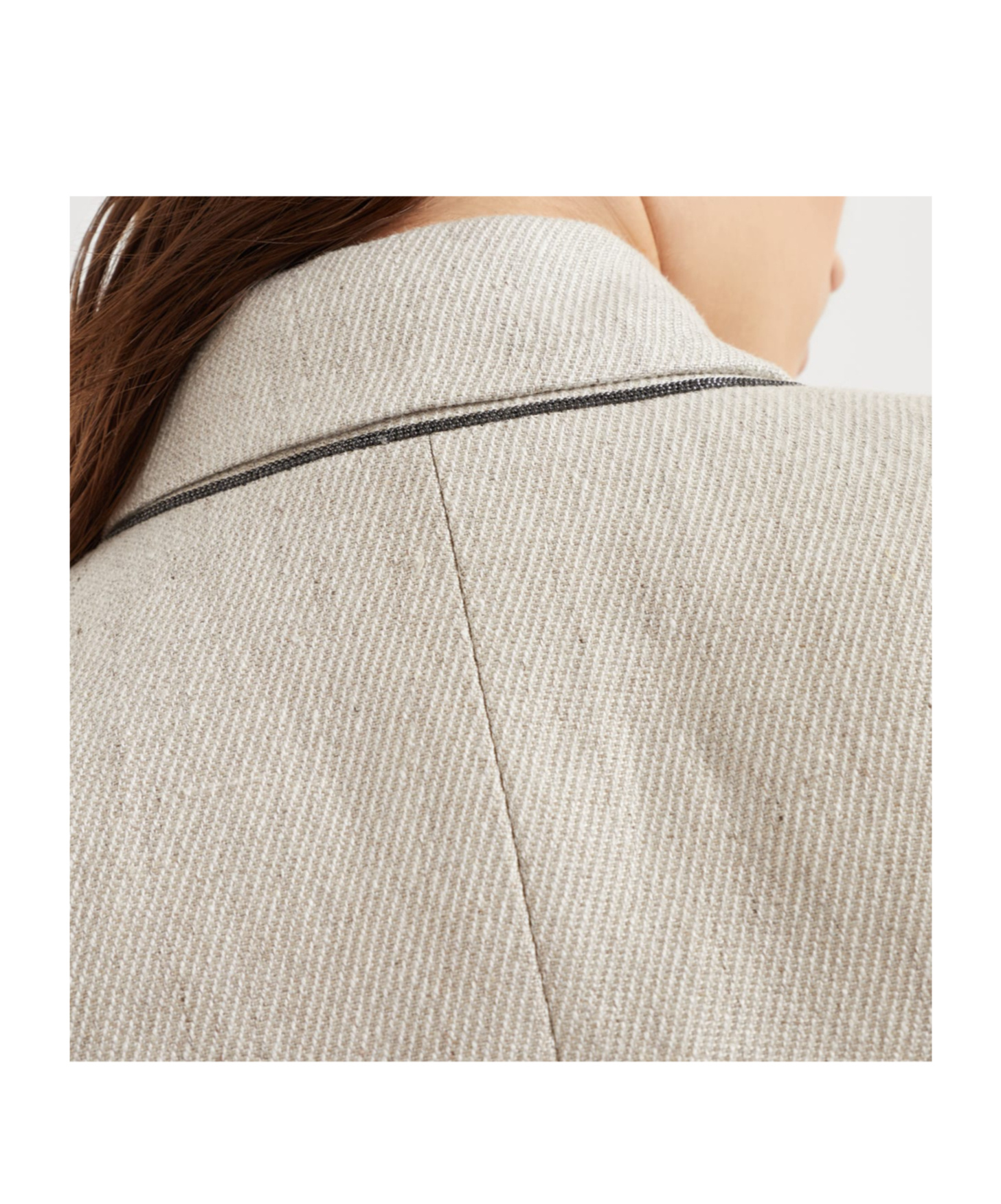 Brunello Cucinelli Monili Bead-embellished Blazer In White