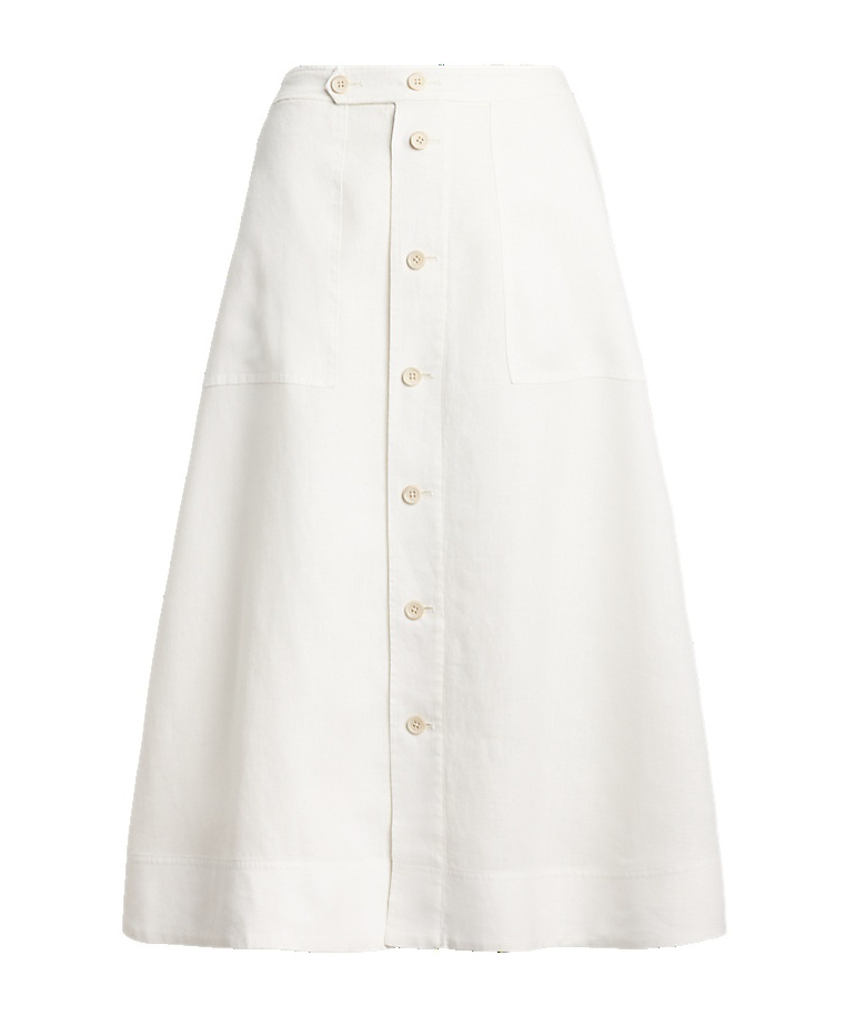 Polo Ralph Lauren Button-front Midi Skirt