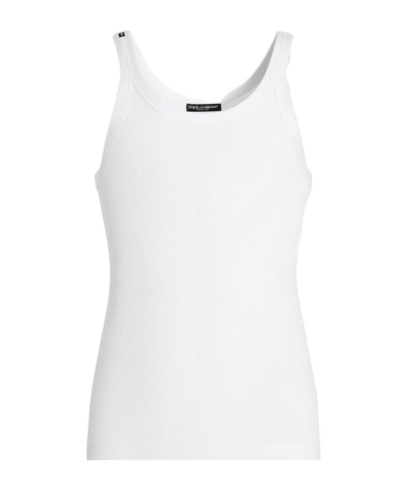 Dolce & Gabbana Jersey Tank Top In White