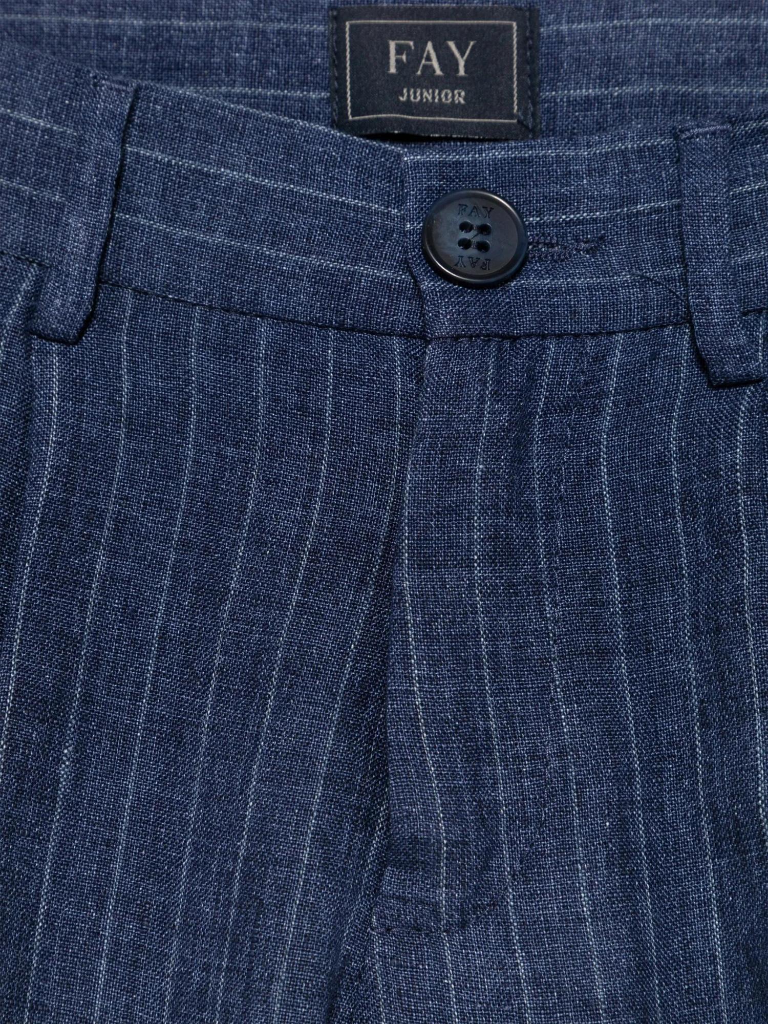 Fay Pinstriped Trousers In Blue