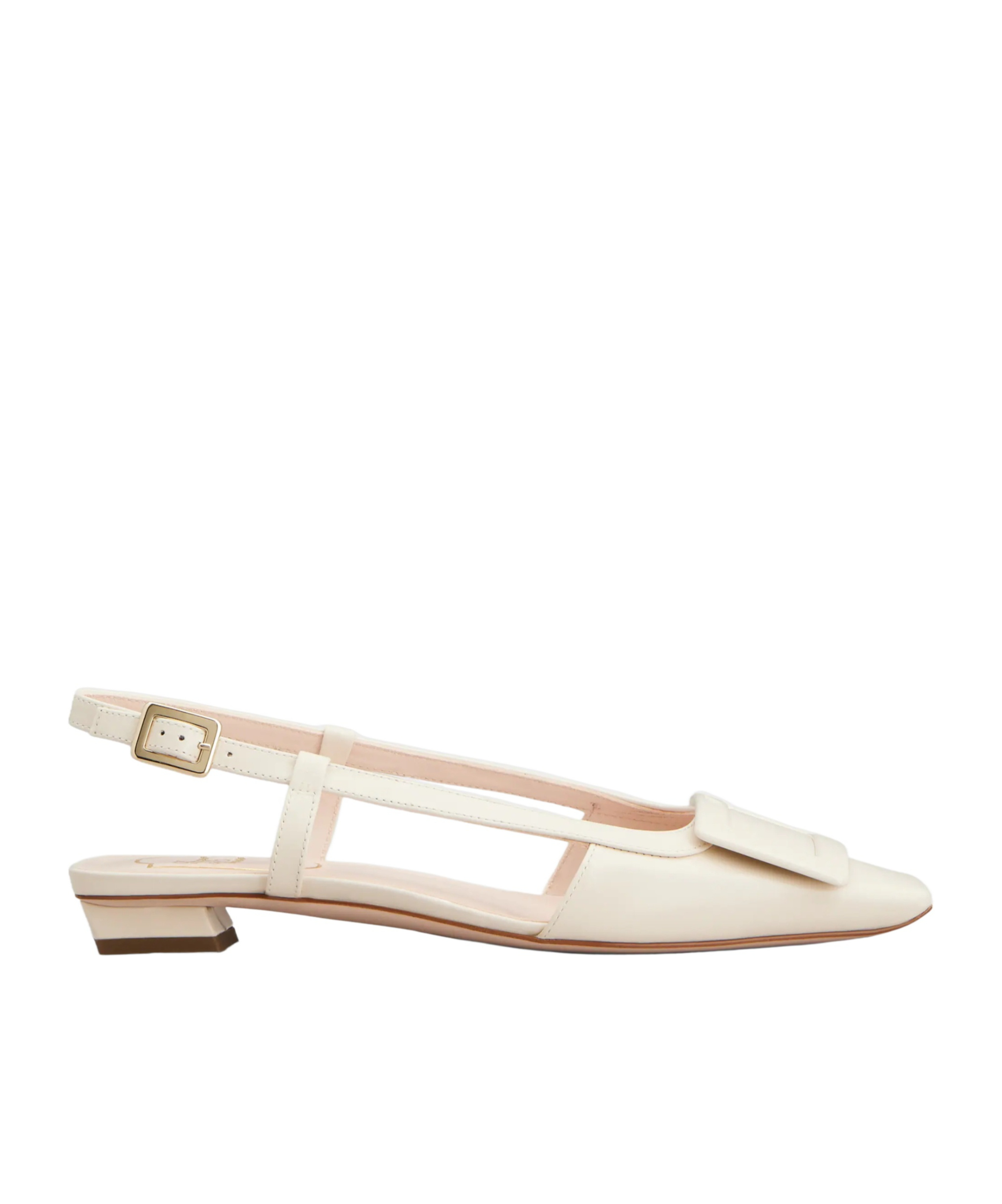 Roger Vivier Belle Viver Slingback Ballerinas In Leather
