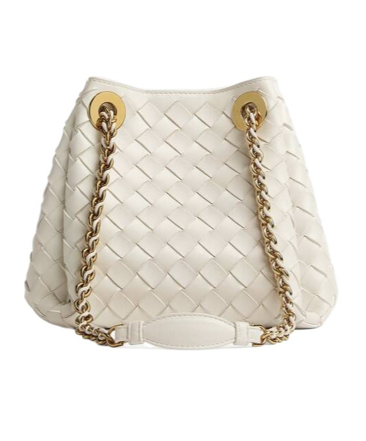 Shop Bottega Veneta Small Parachute Chain In White