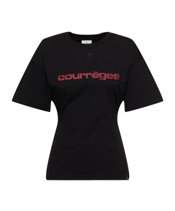 Courrèges Flared Sleeves Fitted Printed T-shirt