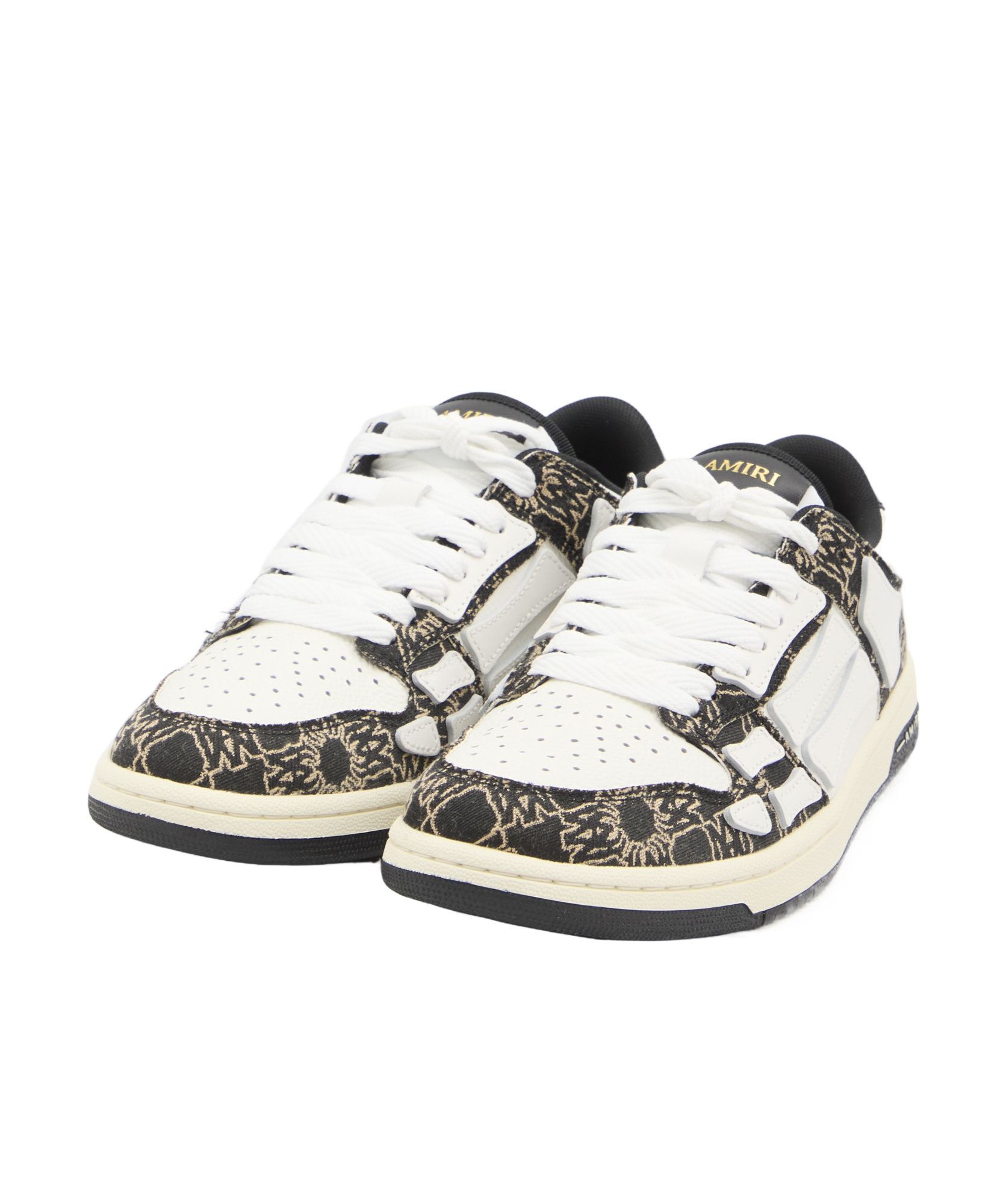 Amiri Skel-top Lace-up Sneakers In White