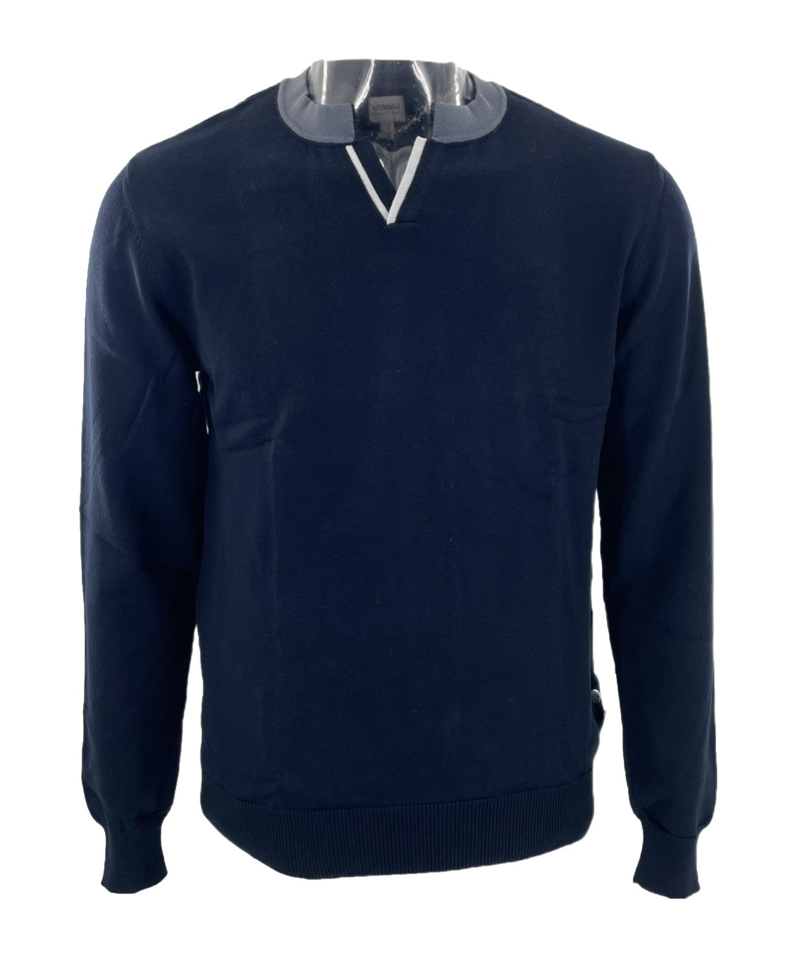 ARMANI COLLEZIONI LONG-SLEEVED RIB SWEATER 