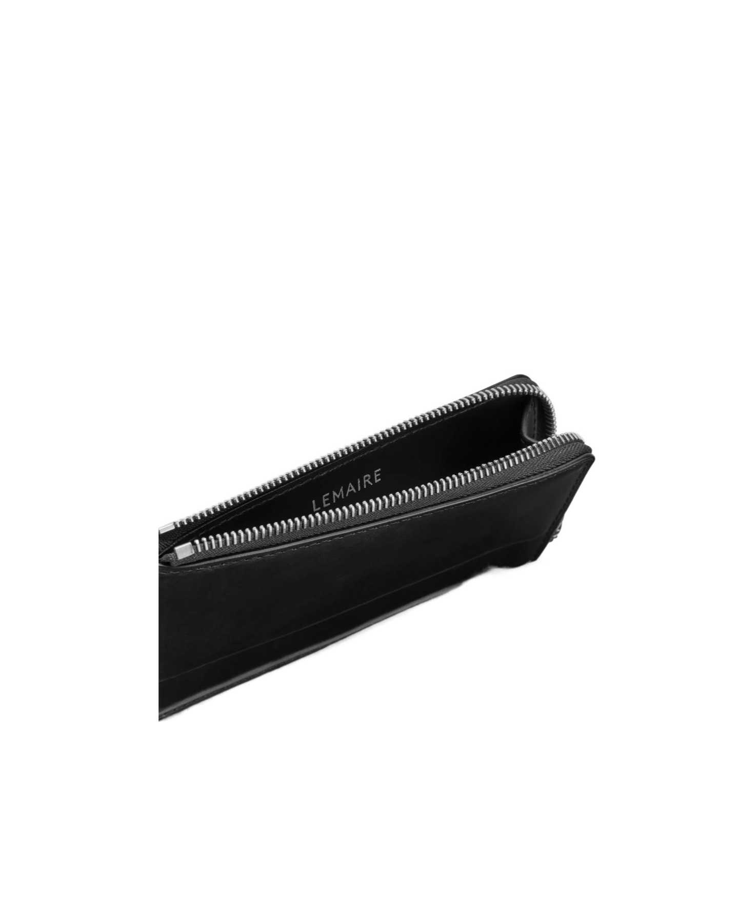 Lemaire Patina Zip Coin Card Holder In Black