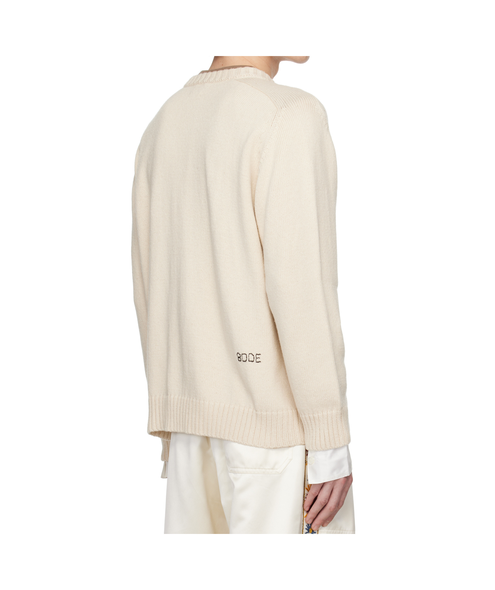 Bode Off-white Meringue Cardigan