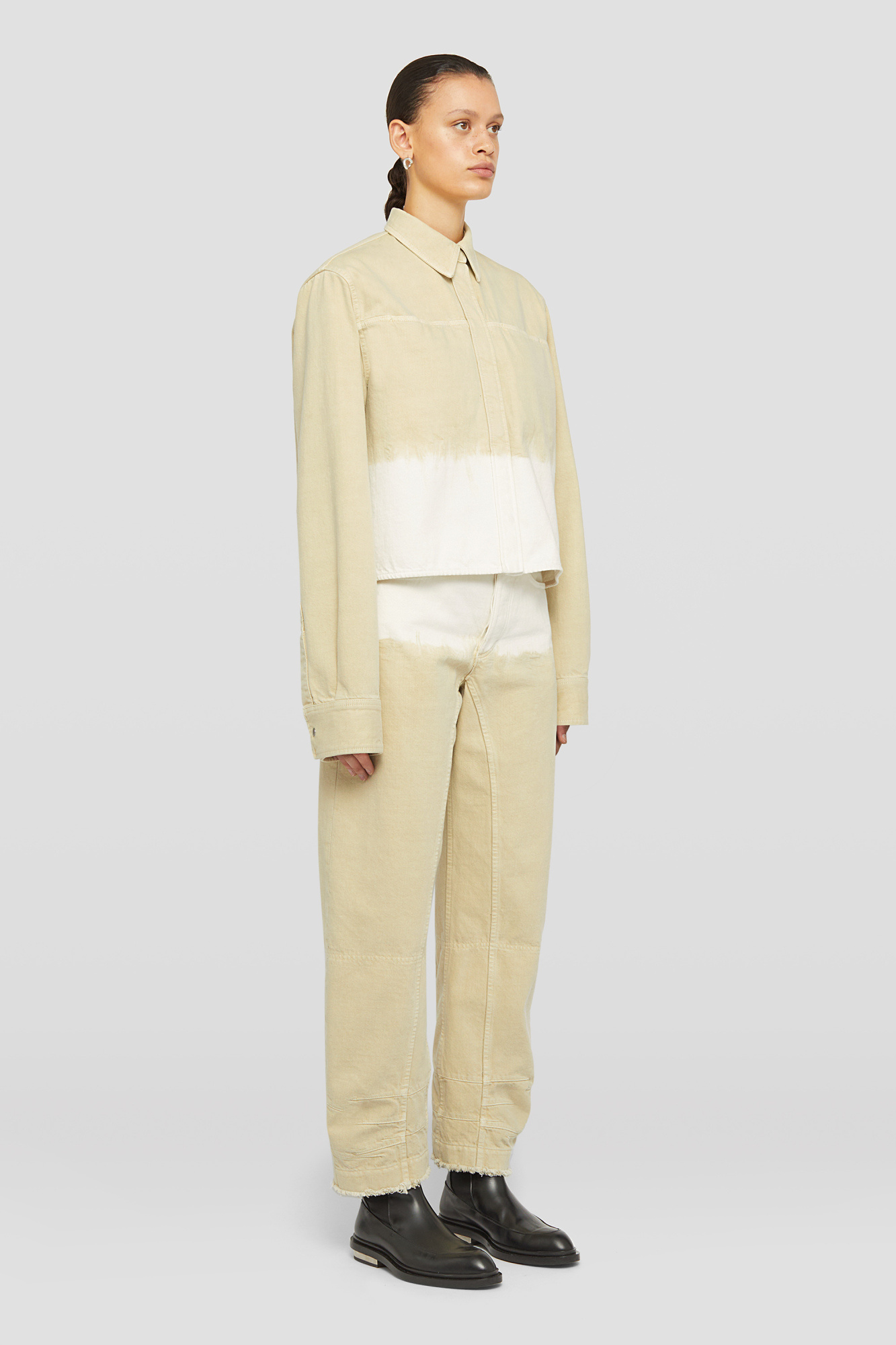 Jil Sander 69 Aw 20 Treated Trousers Almond In Nude