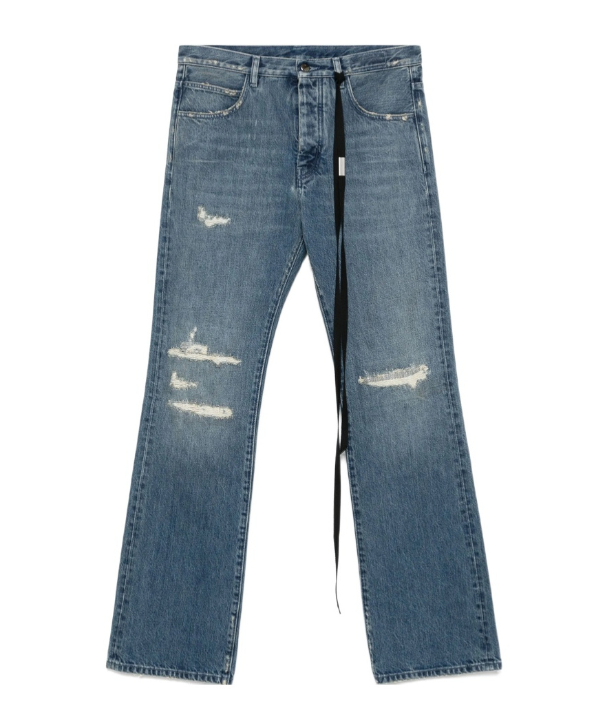 Ann Demeulemeester Denim Trousers With Belt Loops In Blue