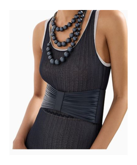 Giorgio Armani Elasticated Wide Belt In Black