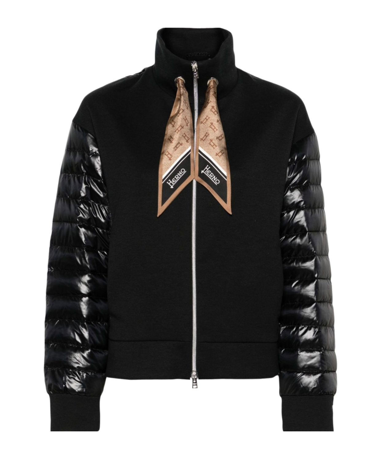 Herno Yoga Padded Bomber Jacket In Black