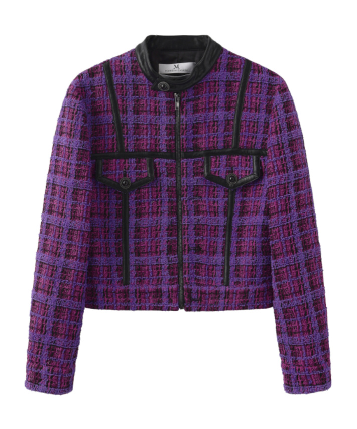 Marissa Chiara Zip-up Jacket In Purple