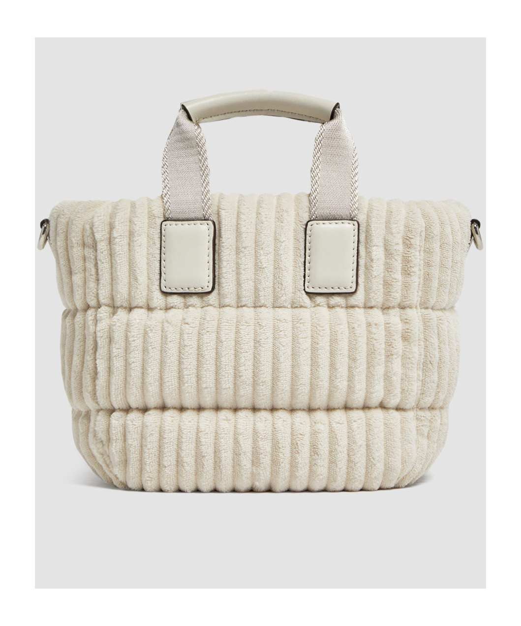 Moncler Mini Caradoc Tote Bag In Nude