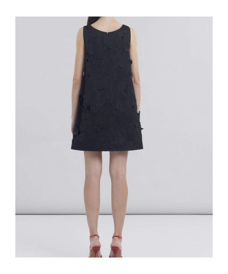 Marni Textured-finish Mini Dress In Black