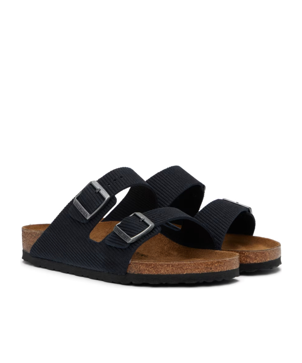 Birkenstock Regular Arizona Pin-button Slippers In Black