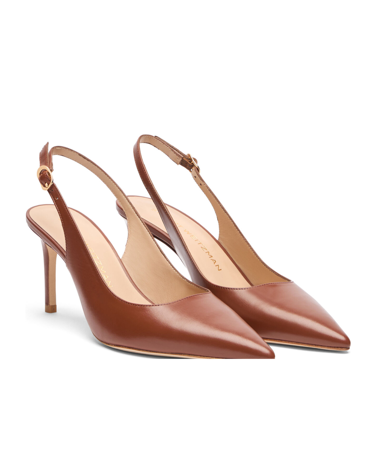 Stuart Weitzman Stuart Power Slingback 75 In Brown