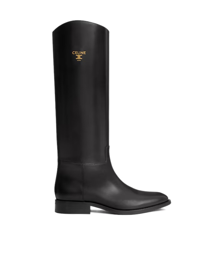 Celine Anais Riding Boot In Calfskin In Black