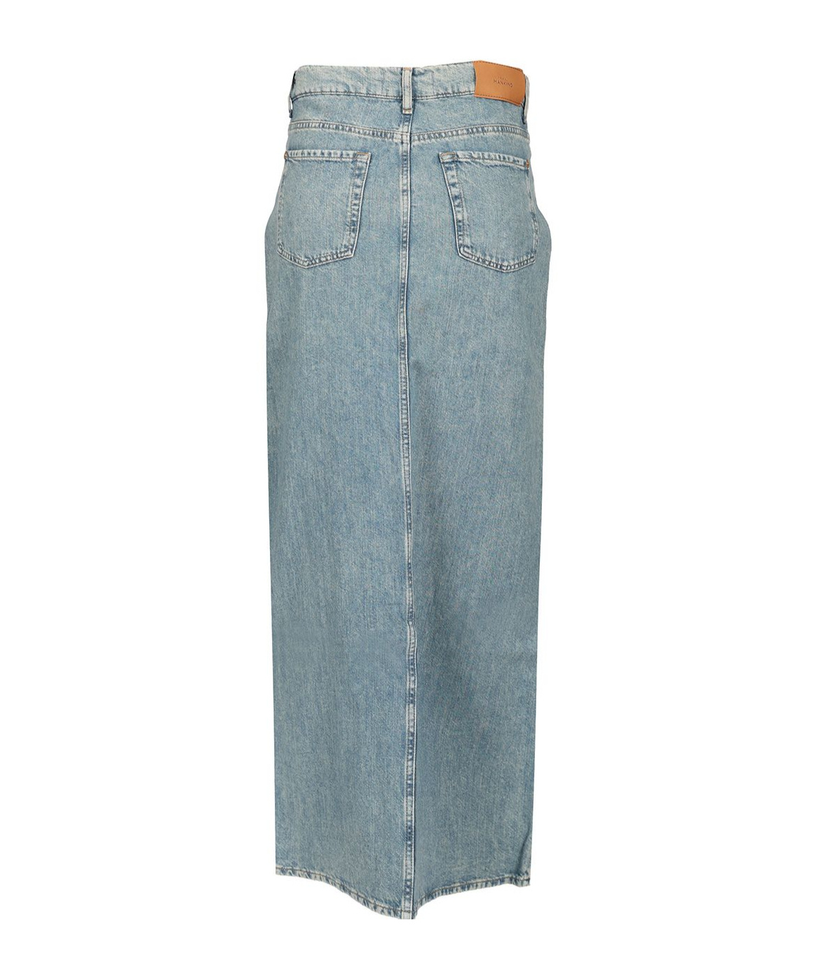 7 For All Mankind Long Skirt Arizona With High Slit In Light Blue