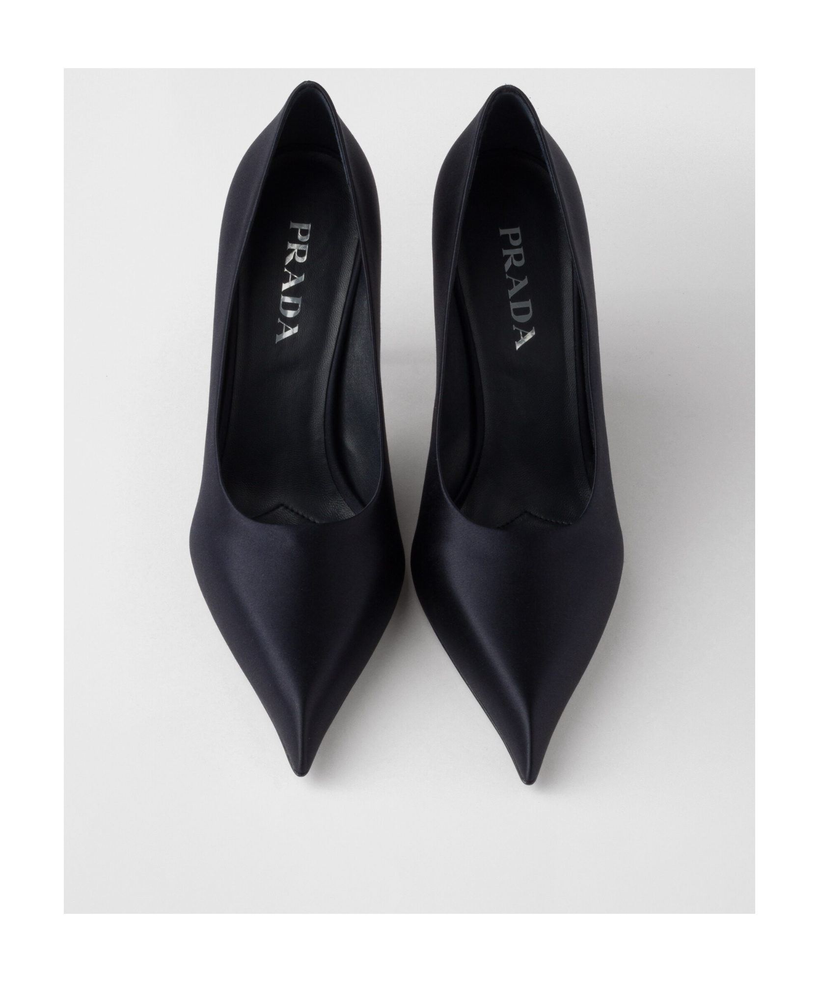 Prada Silk Satin Pumps In Blue