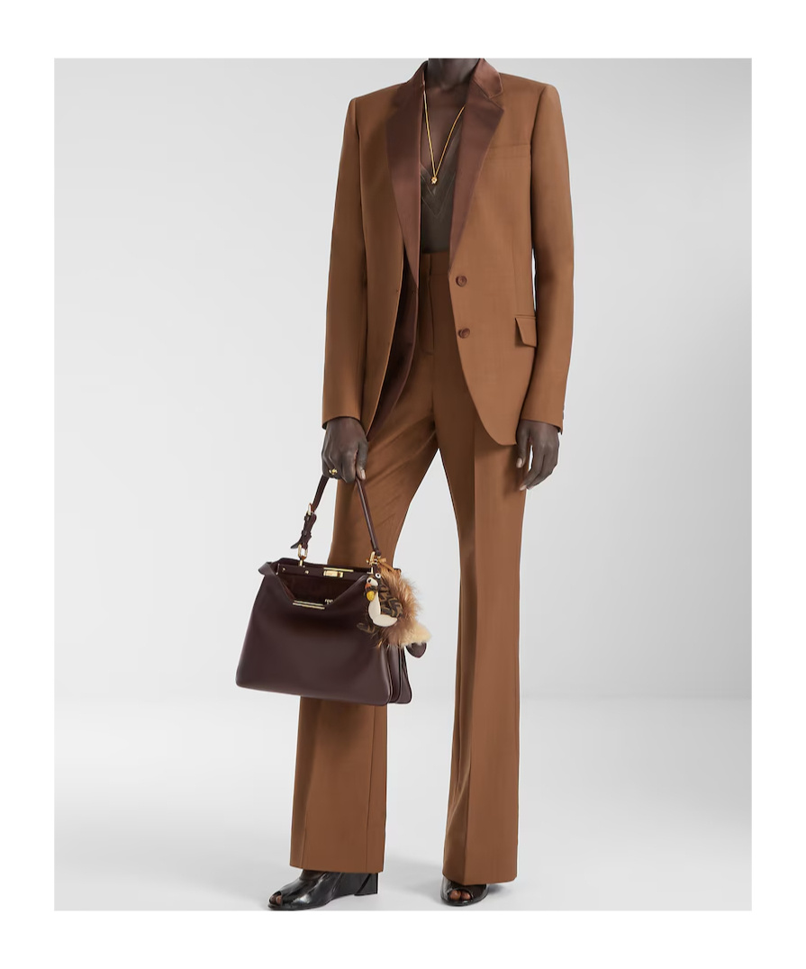 Fendi Brown Wool And Mohair Blazer In Brown