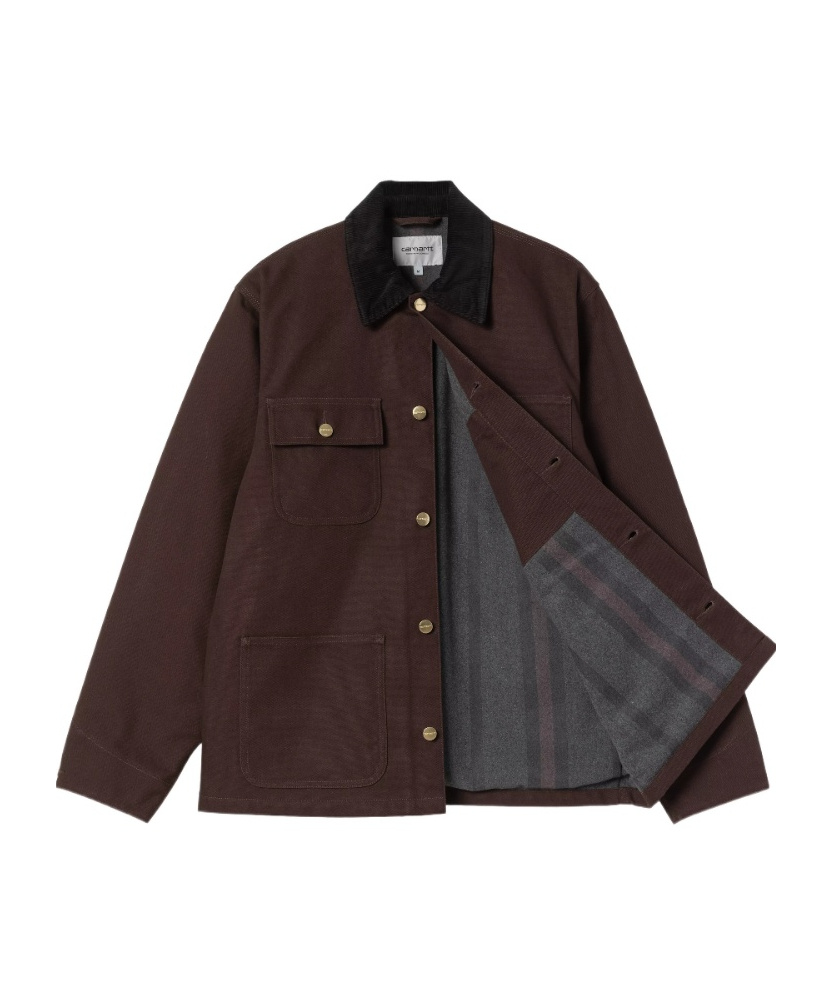 Carhartt Chocolate Cotton Michigan Coat In Brown