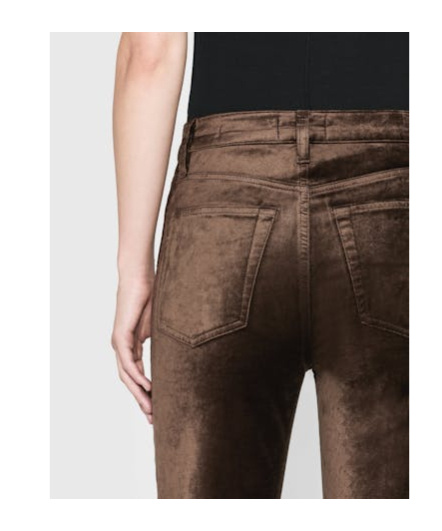 Frame Belt-loop Casual Pants In Brown