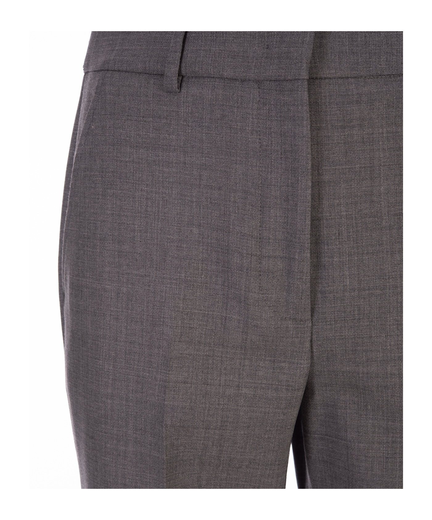 Incotex Grey Stretch Wool Tailored Trousers In Black