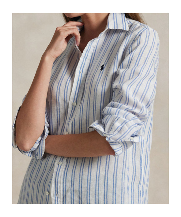Shop Polo Ralph Lauren Striped Shirt In White