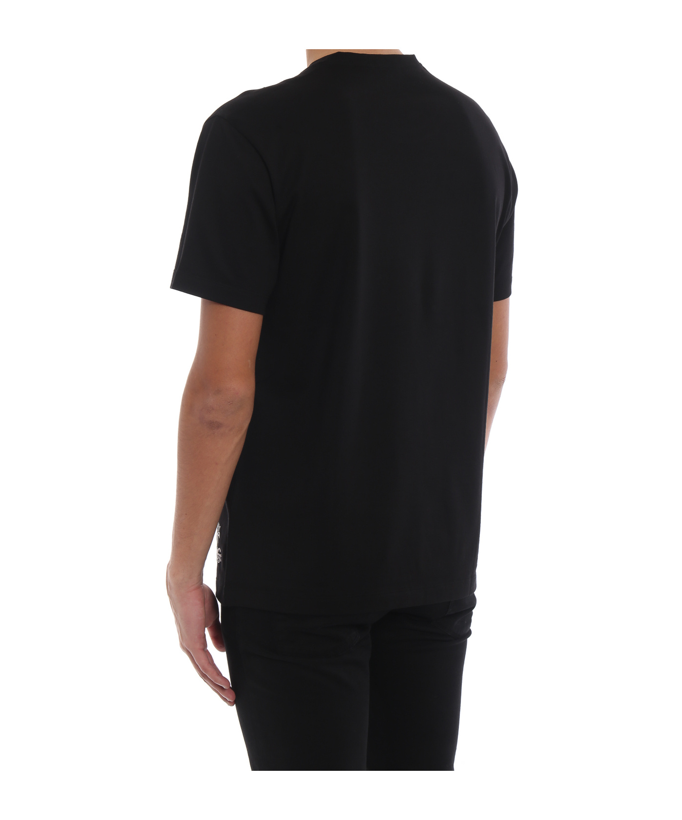 Versace Print T-shirt In Black