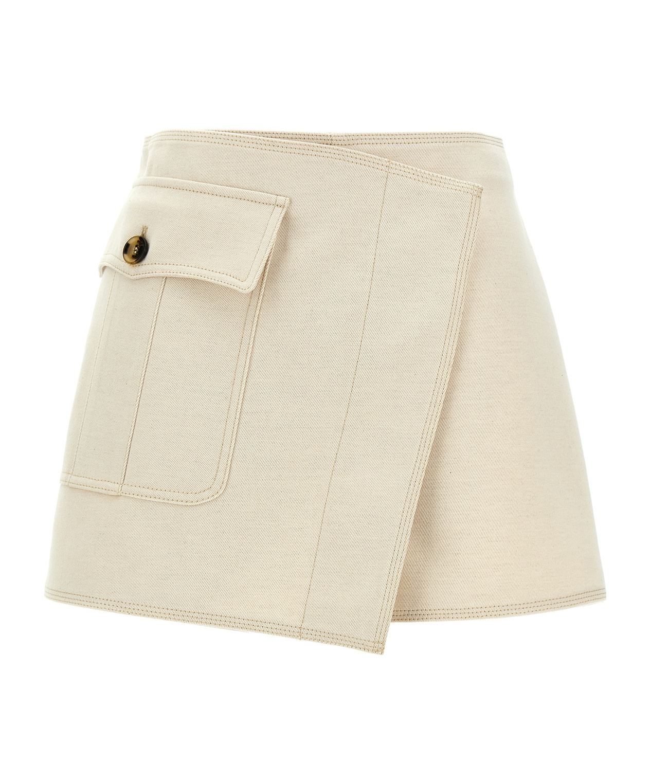 Philosophy Di Lorenzo Serafini Asymmetrical Shorts In Nude