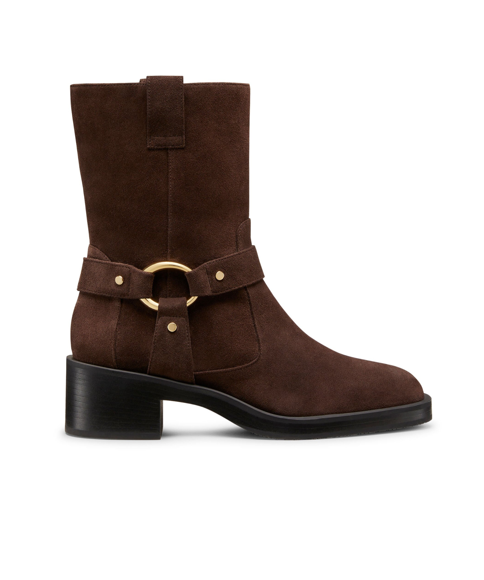 Stuart Weitzman Almond Shaped Short Boots In Brown
