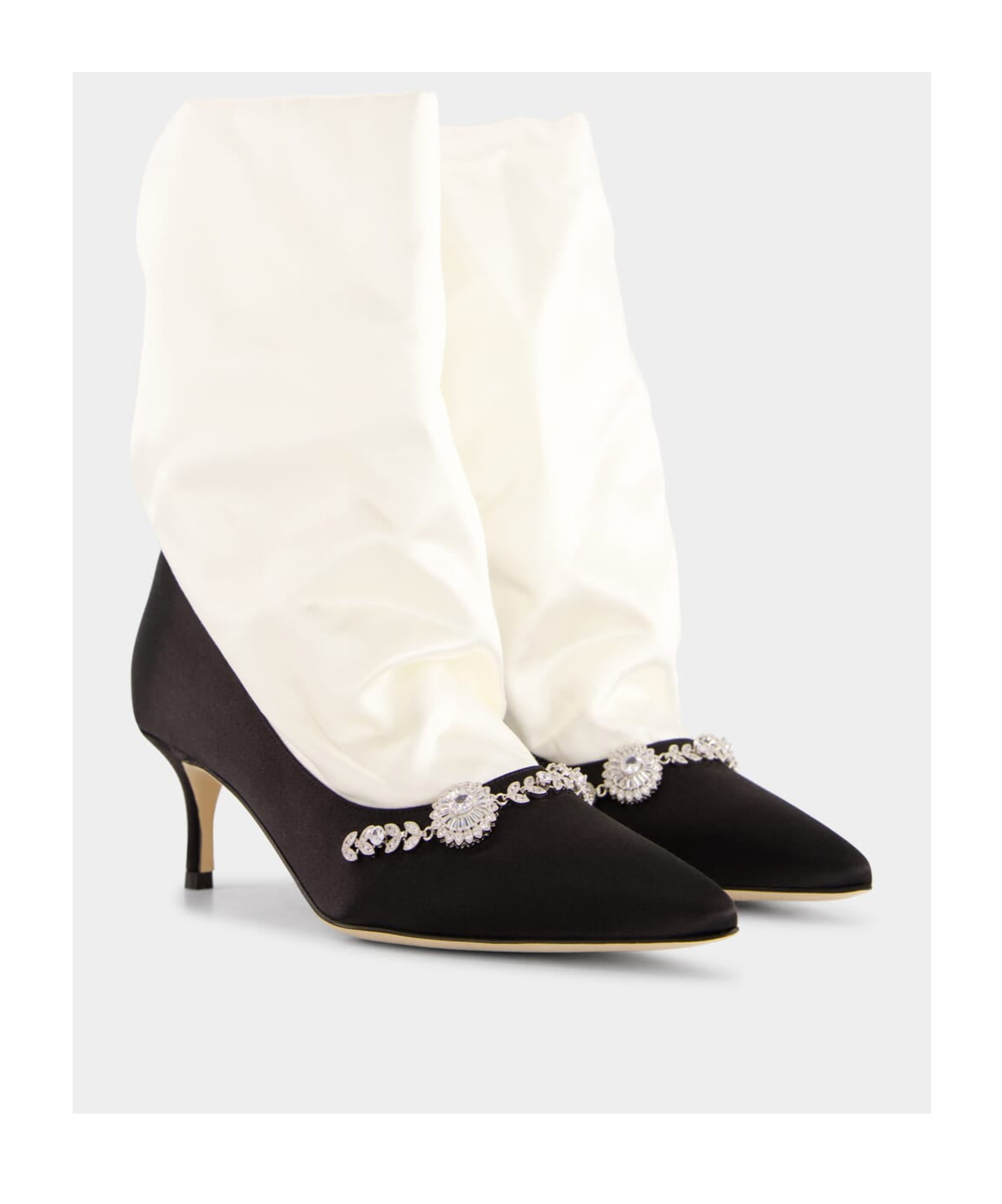 Manolo Blahnik Woman Black&white Pumps In White