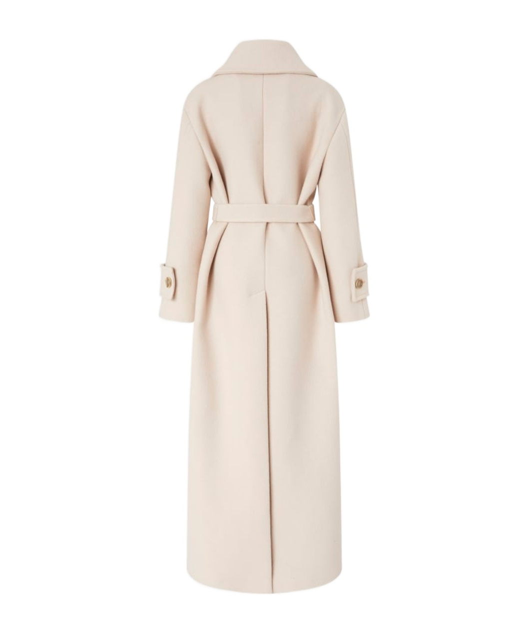 Pinko Long Cloth Coat With Belt In Neutral