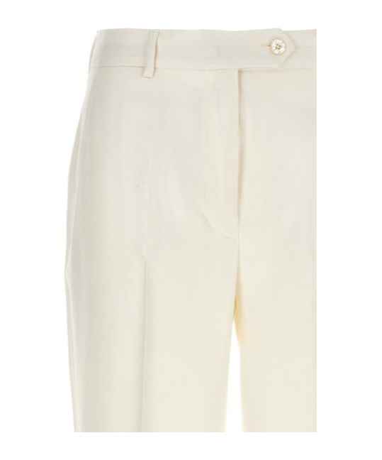 Shop Kiton Tailored Cigarette Pants In White