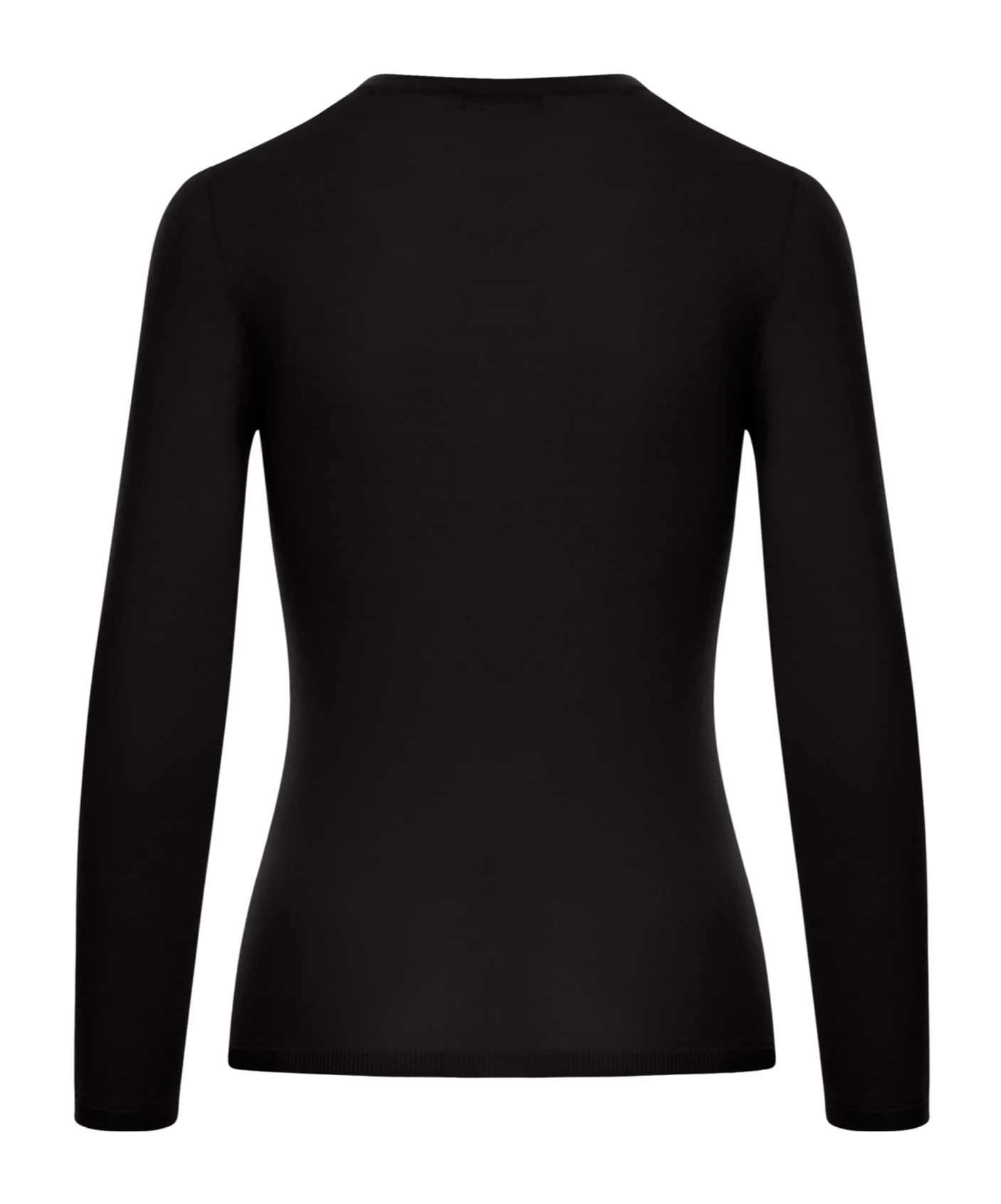 Max Mara Black Solid V Neck Sweater In Black