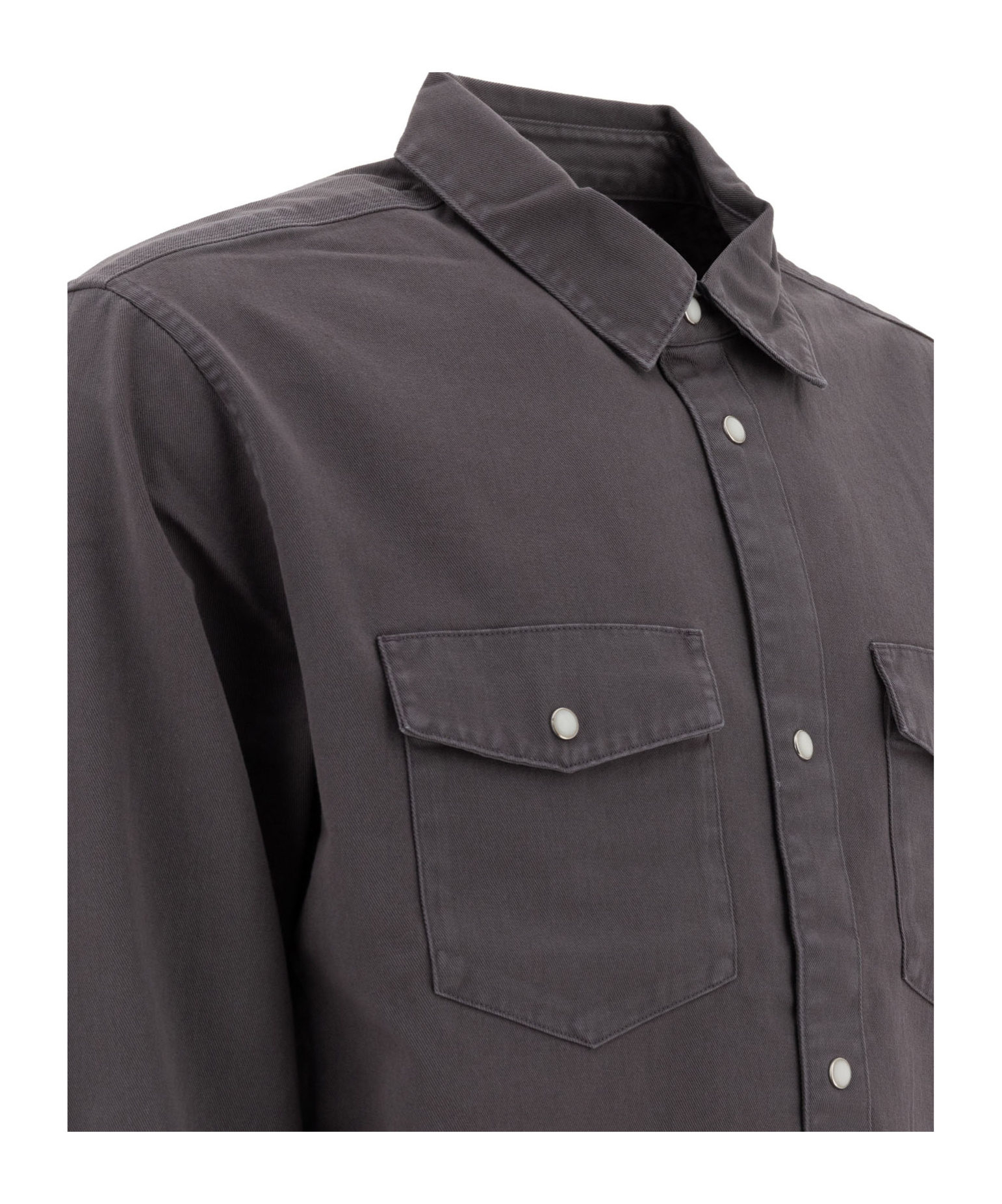 Carhartt Collared Shirt With Pockets And Cuffed Sleeves In Black