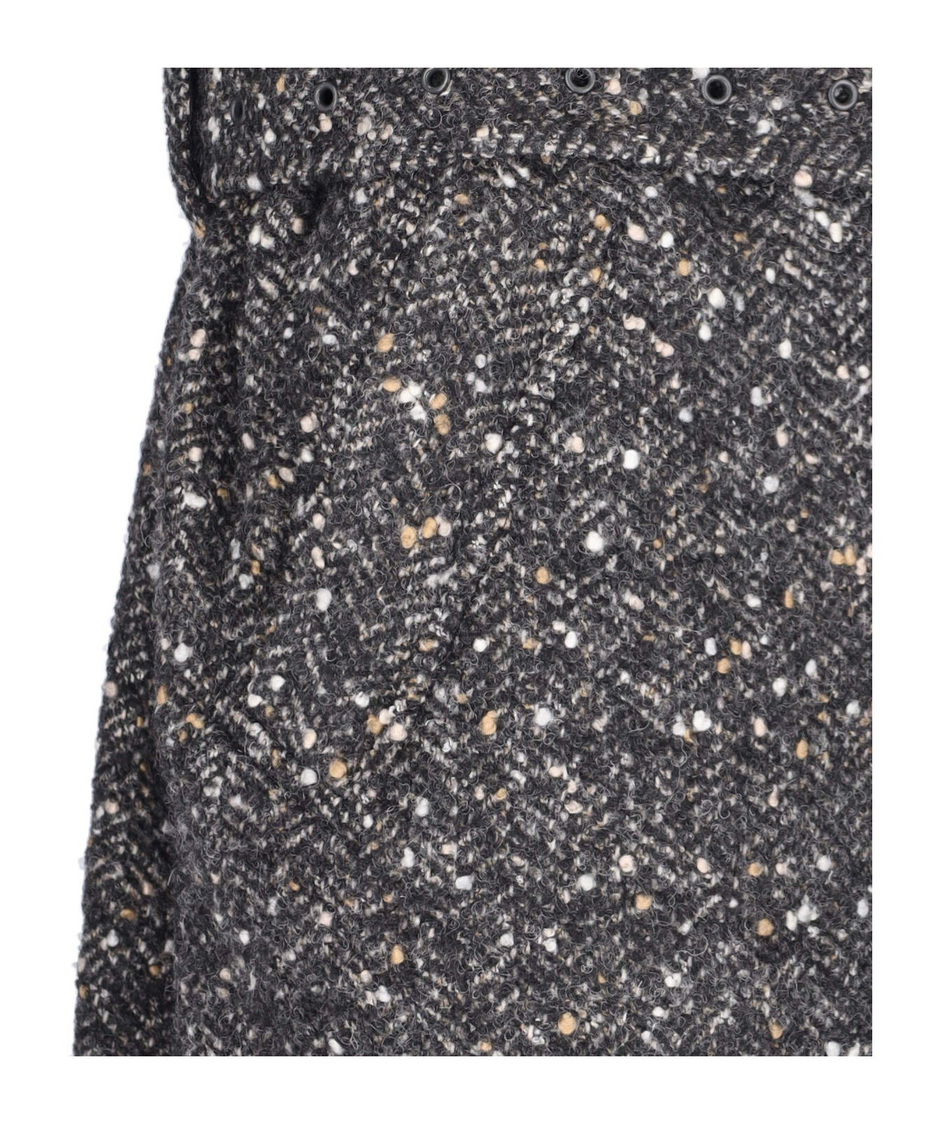 Isabel Marant Étoile 'horia' Black Double-breasted Coat With All-over Houndstooth Motiv In Wool Blend Woman In Black