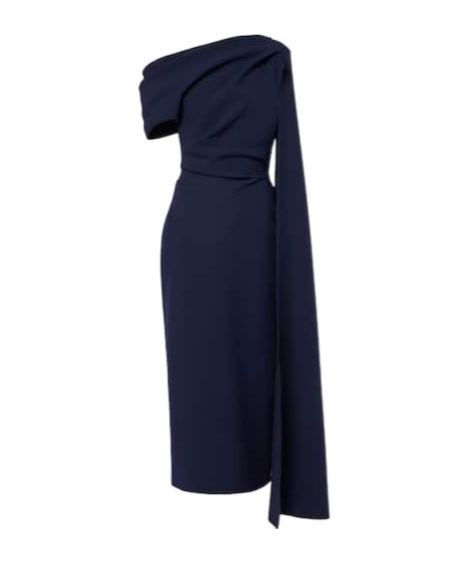 Roksanda Mait Pleated Crepe Dress In Blue
