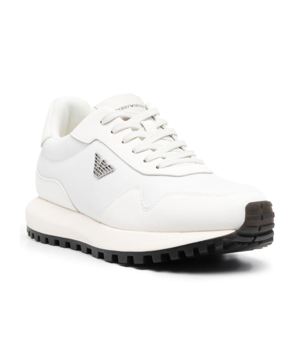Emporio Armani Men's Logo Low-top Sneakers In White