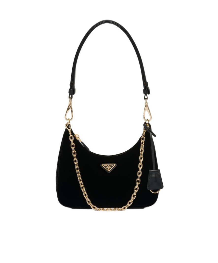 Prada Re-edition 1995 Chaîne Re-nylon Mini-bag In Black