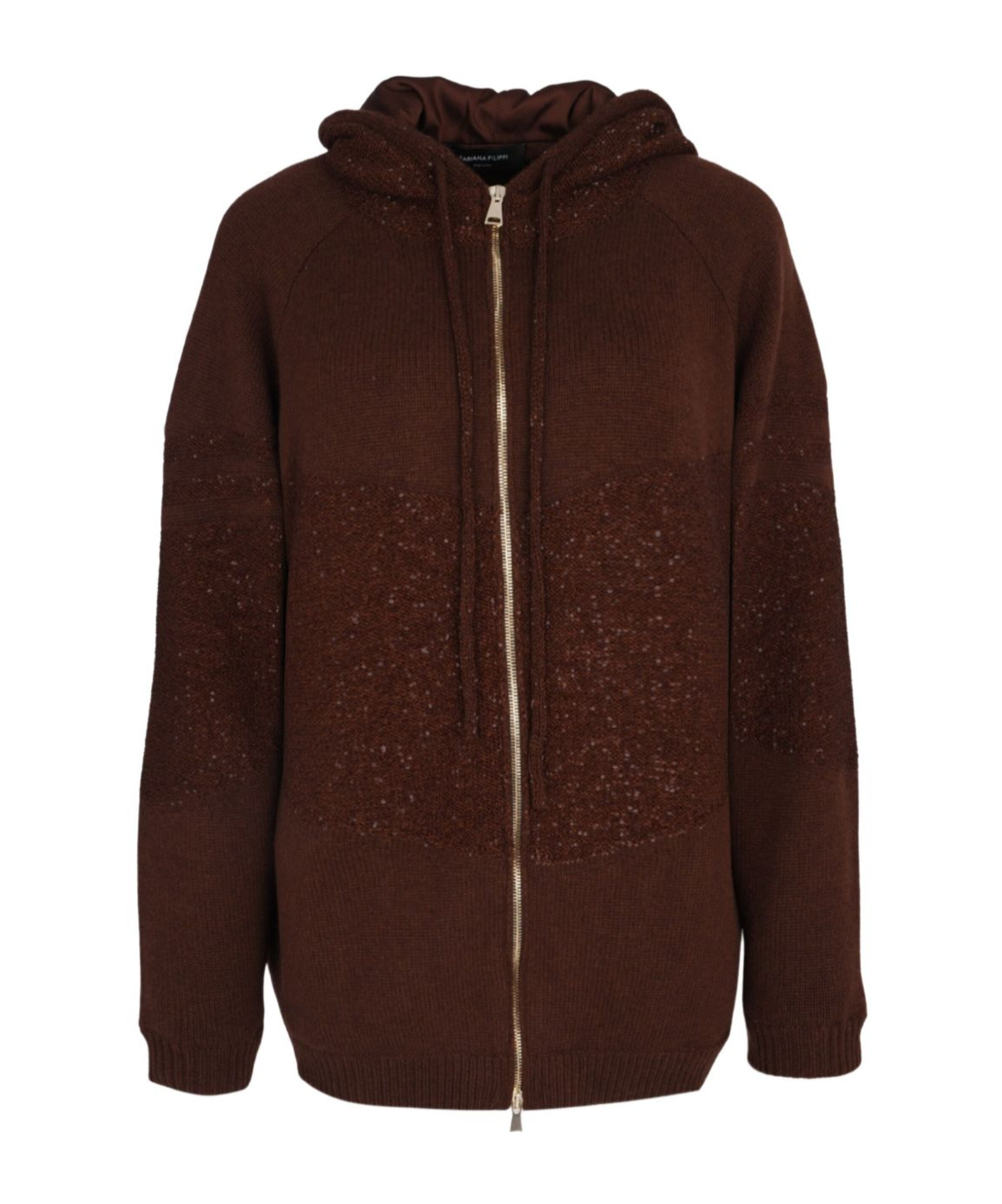 Fabiana Filippi Long Sleeve Jacket In Brown