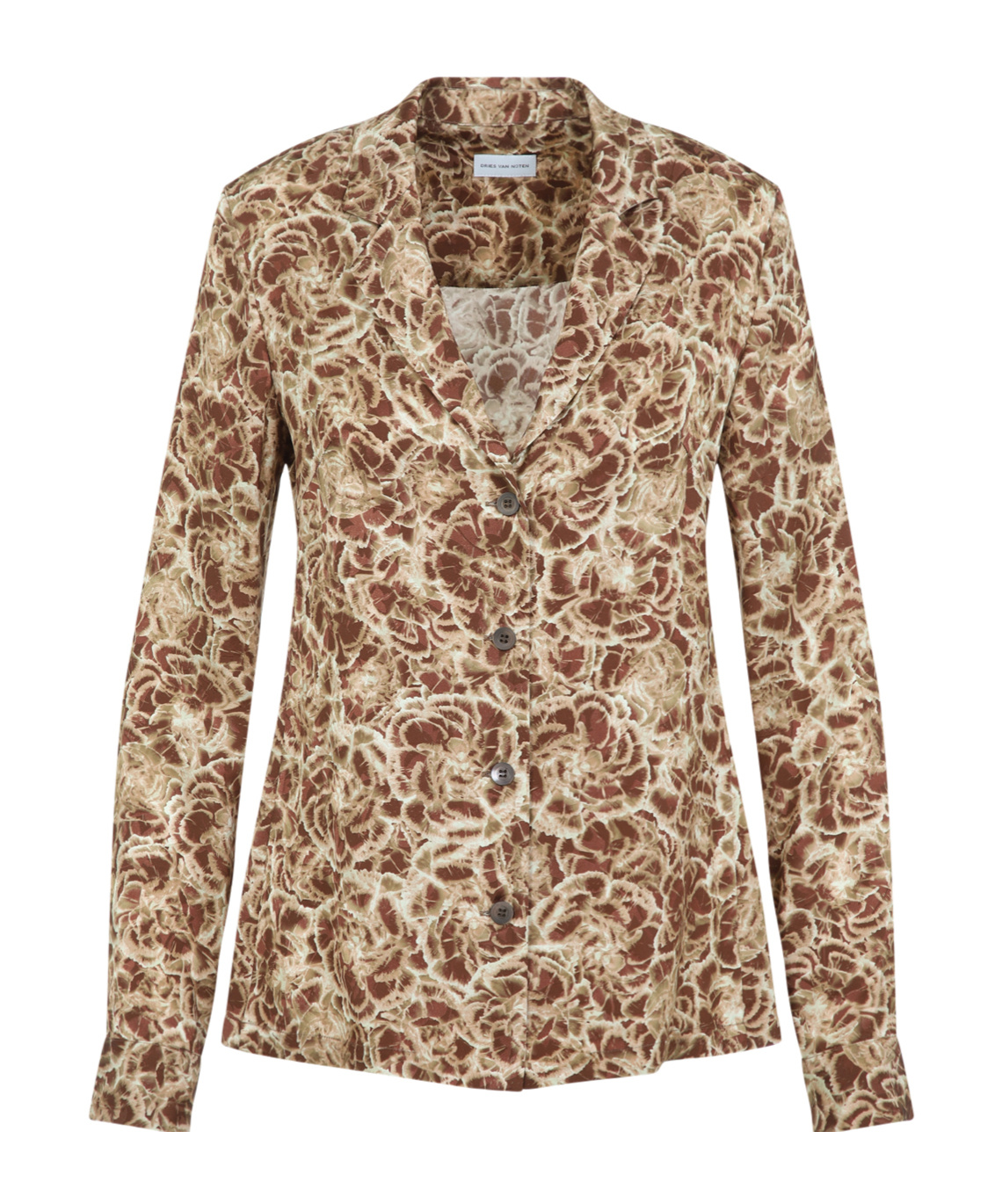 Shop Dries Van Noten Long-sleeved Shirt In Nude