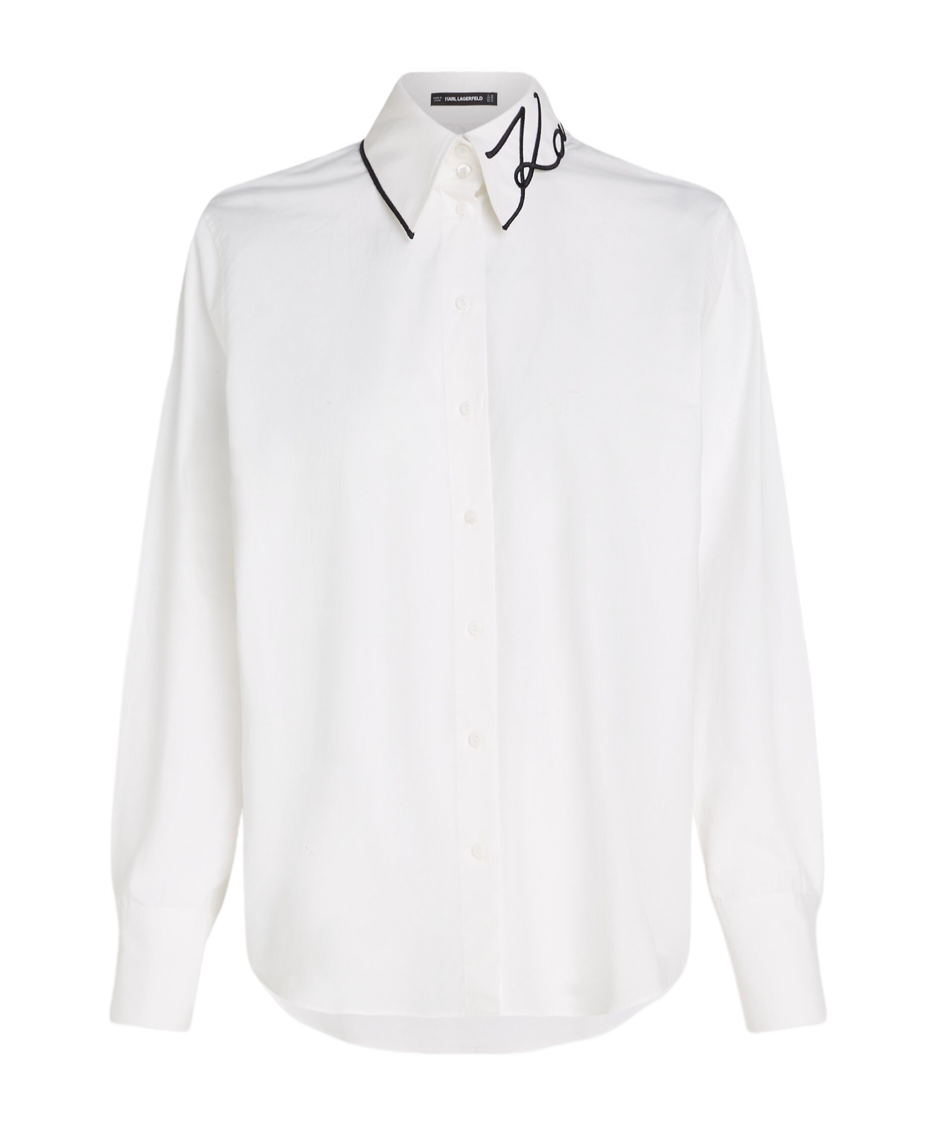 Shop Karl Lagerfeld Karl Signature Shirt In White