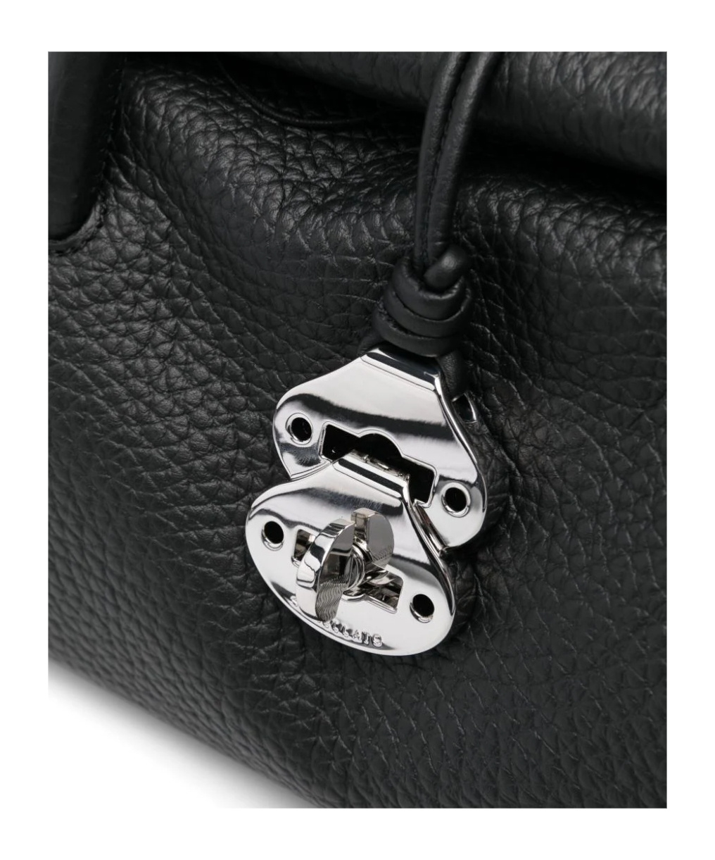 Zanellato Structured Leather Handbag With Dual Handles In Black