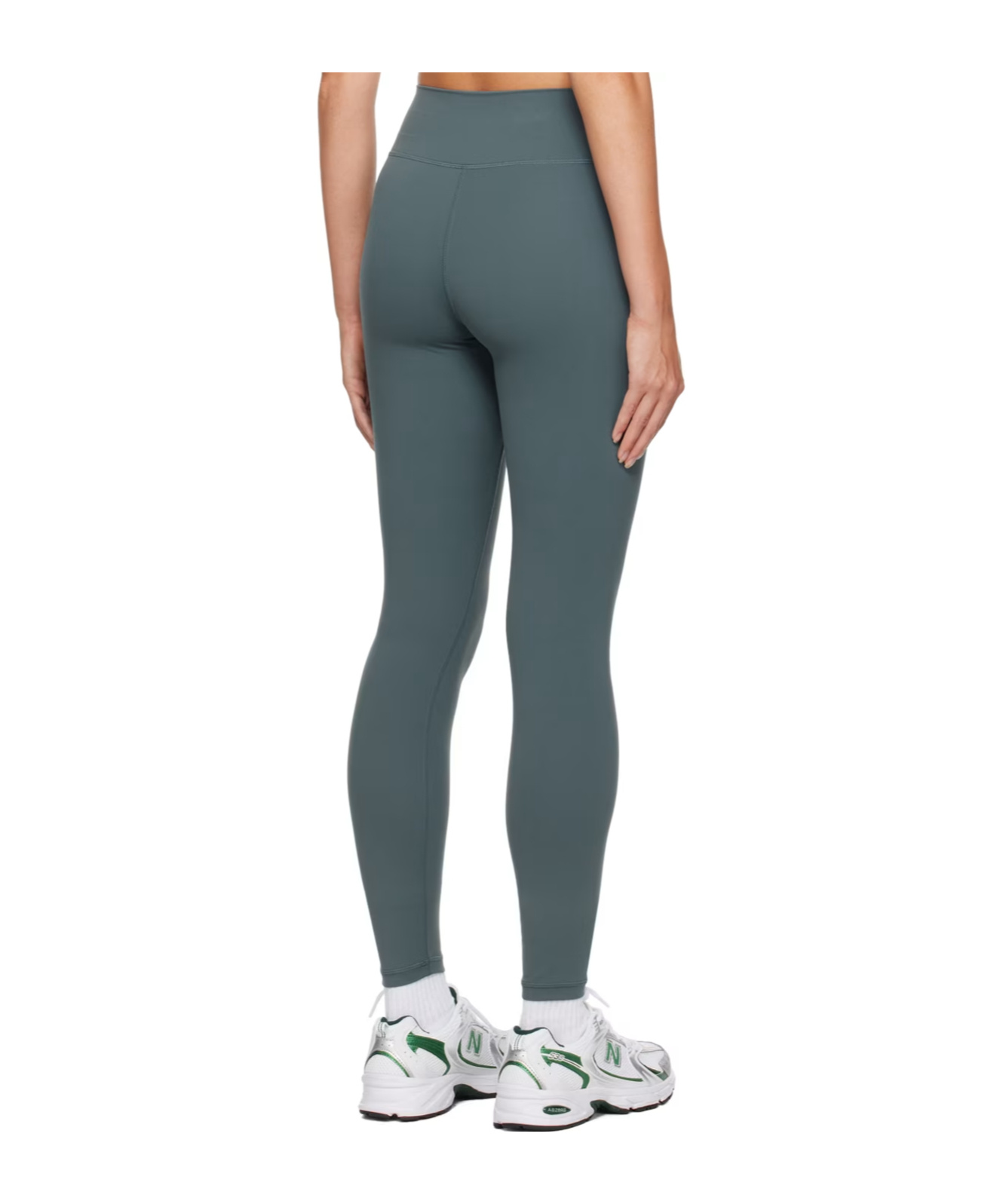 Sporty And Rich Logo Stretch Leggings In Green