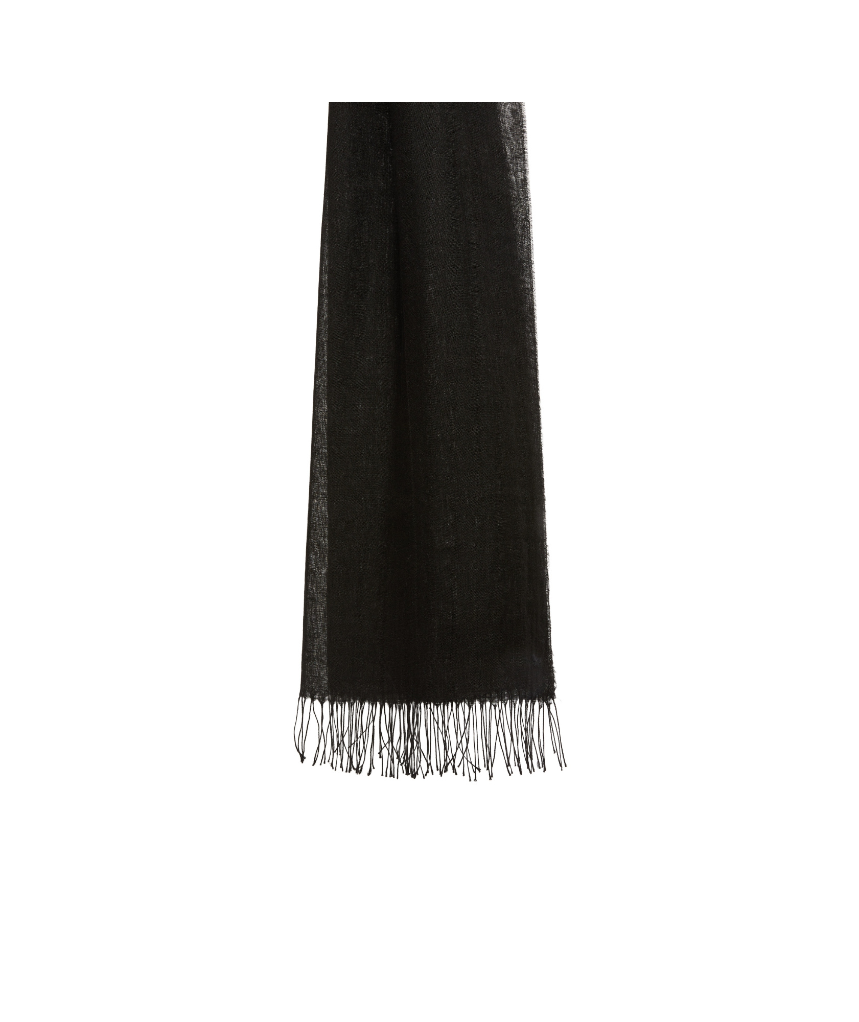 Weekend Max Mara Fringed Scarf In Black