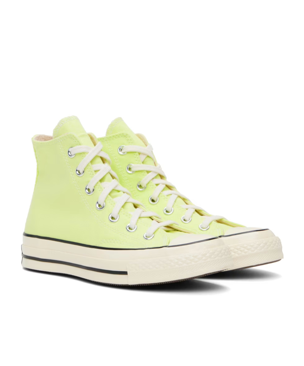 Converse Logo Lacing High-top Casual Shoes In Yellow