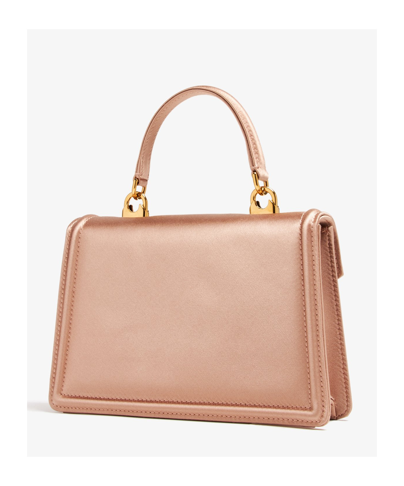 Dolce & Gabbana Small Devotion Satin Tote Bag In Nude