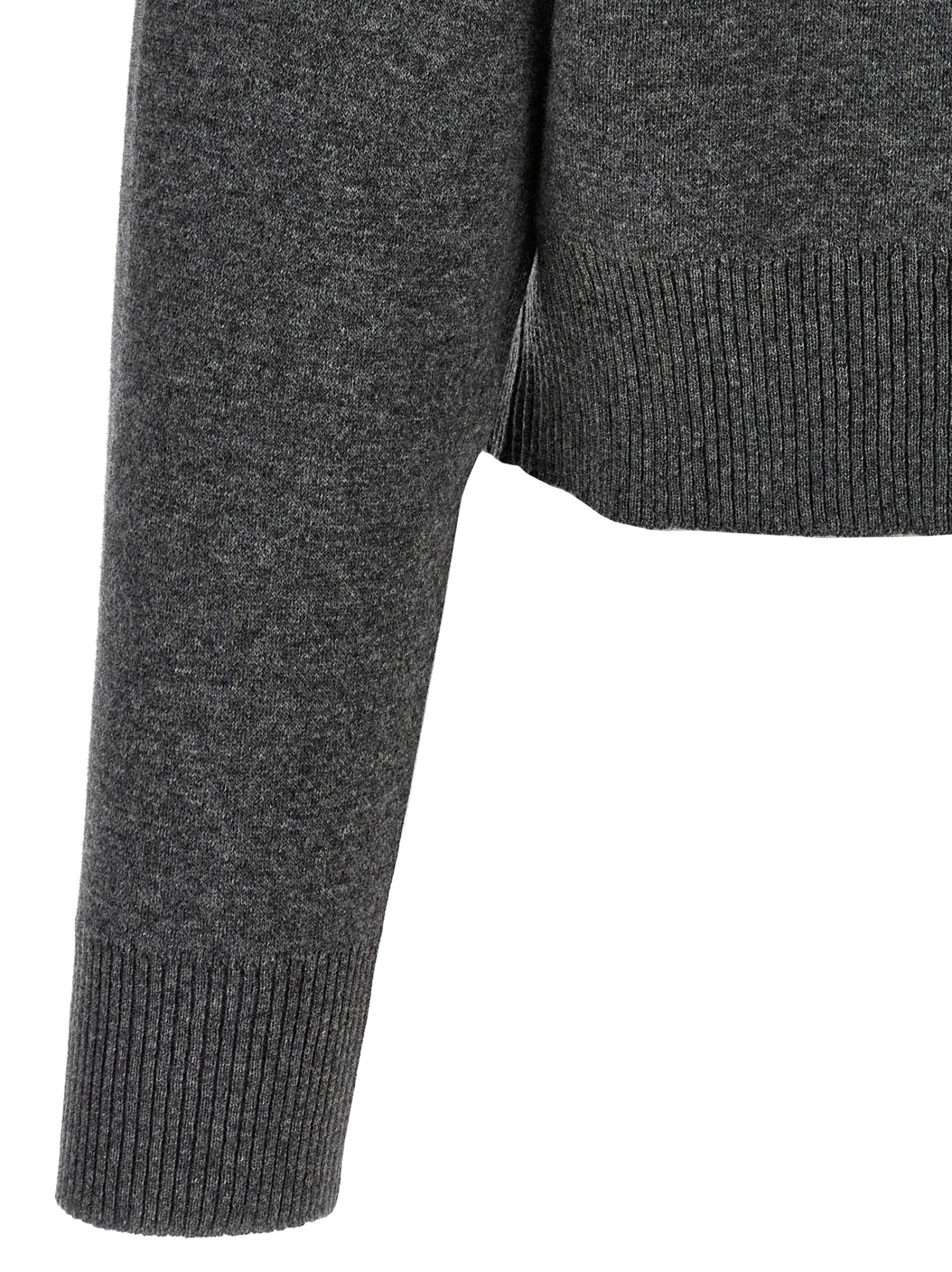 Brunello Cucinelli Shiny Zipper Pull Sweaters And Cardigans Gray