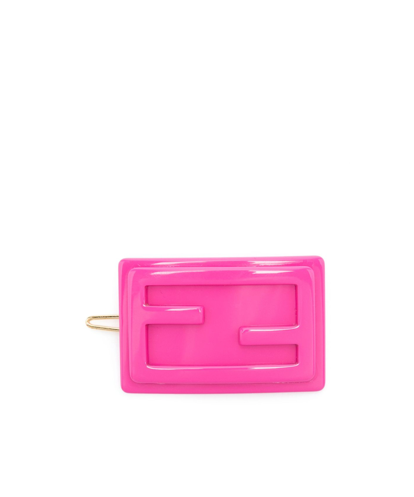 Fendi Ff-embossed Hair Clip In Fuchsia